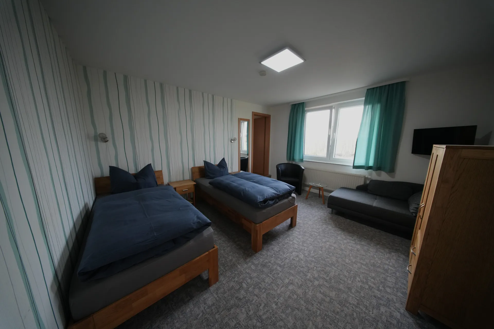 Rose Garden – Room view with both single beds and window