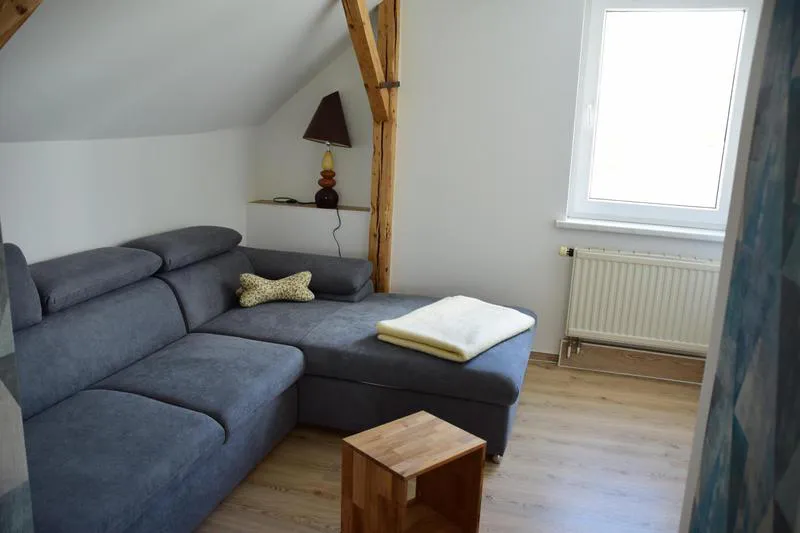 Living area with cosy furnishings